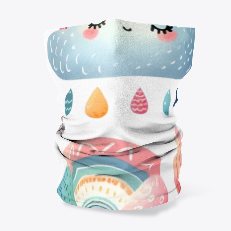 Funny Cozy Scandinavian Clouds Pattern