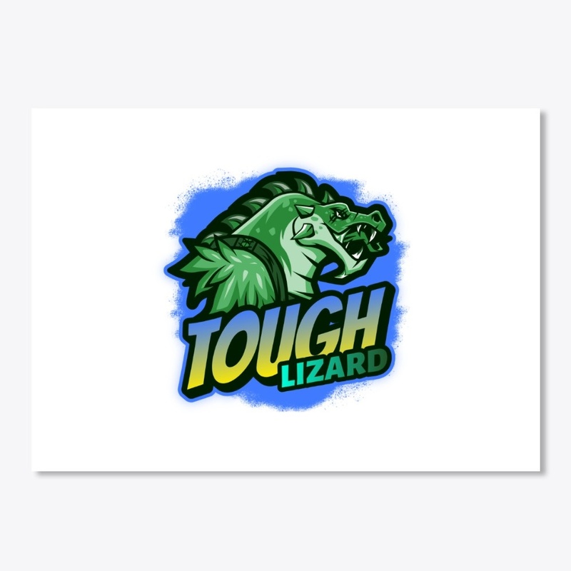 cartoon logo design: tough lizard