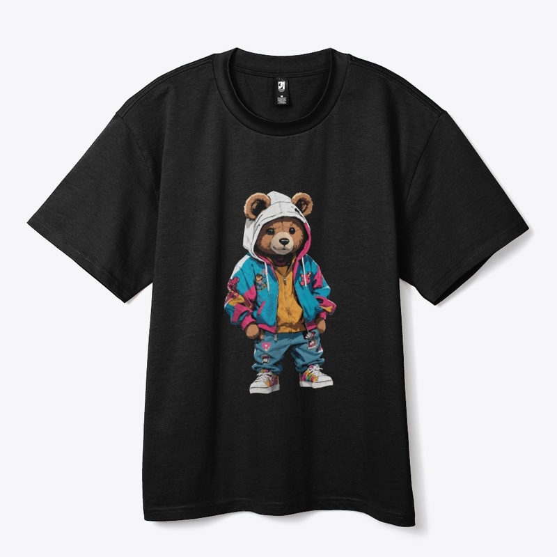 Cute Streetwear Teddy Bear Graphic