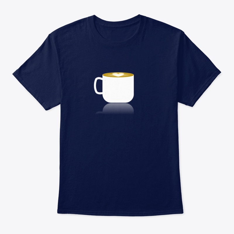 Coffee navy t-shirt. Make your day fun.