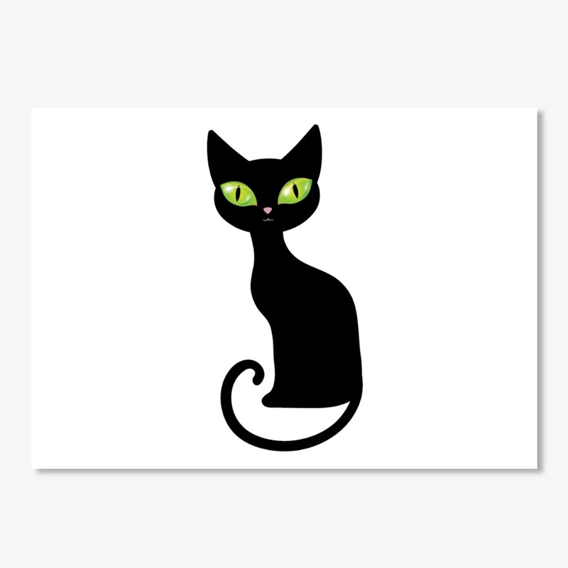 Black Cat with Green Eyes! Anime  eyes .