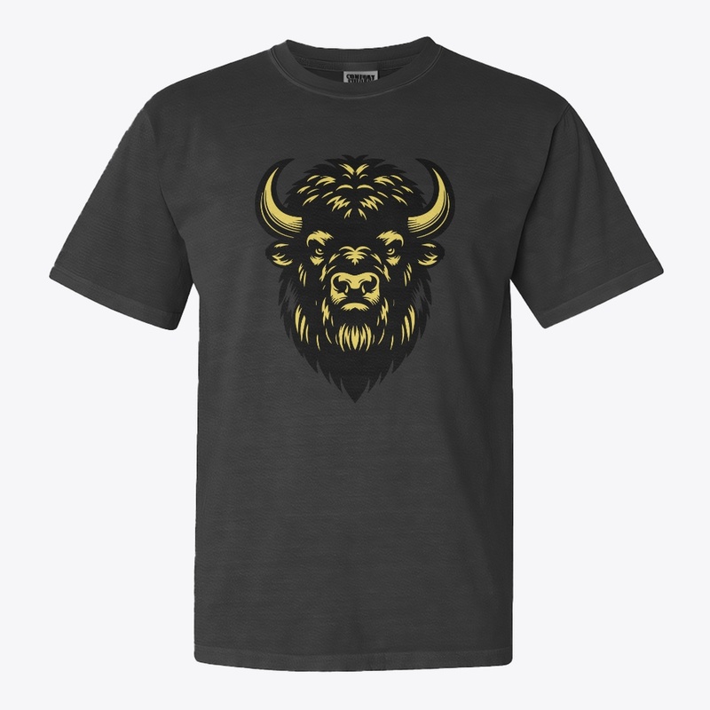 Angry Bison Head Design