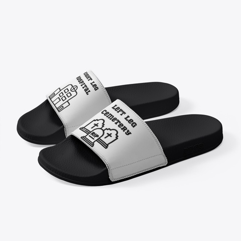 Left Leg Cemetery Slides White T-Shirt Left