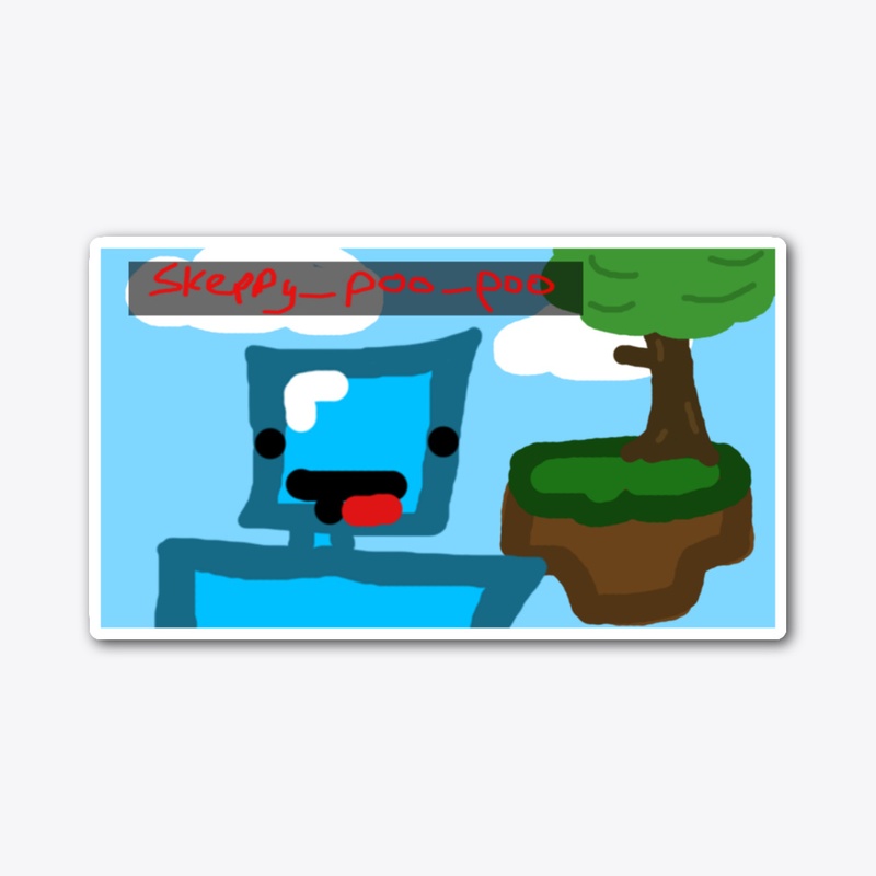 hand drawn skeppy poo poo sticker