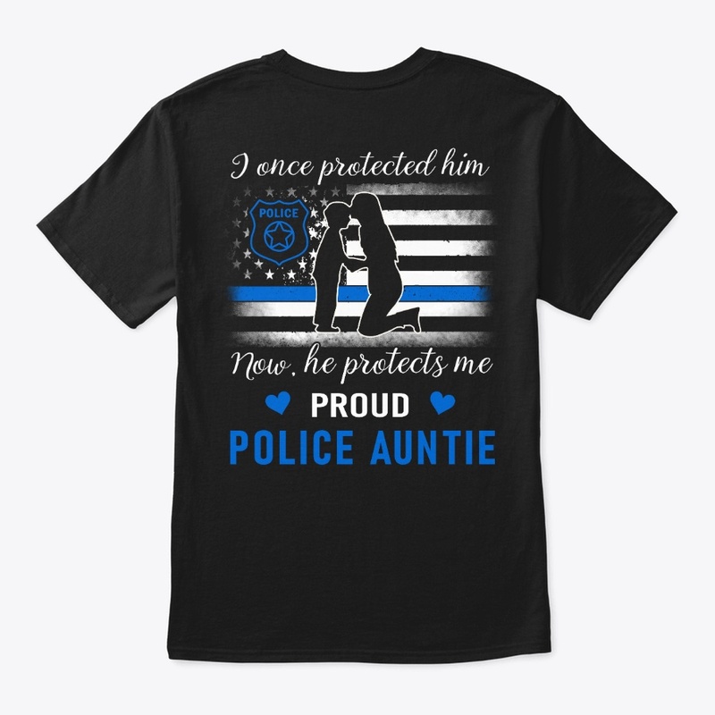 Proud Police Auntie T-Shirt Family Funny