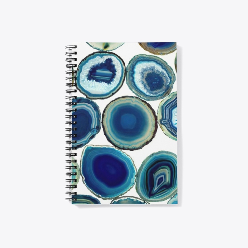 POLISHED SLAB OF DYED BLUE AGATE