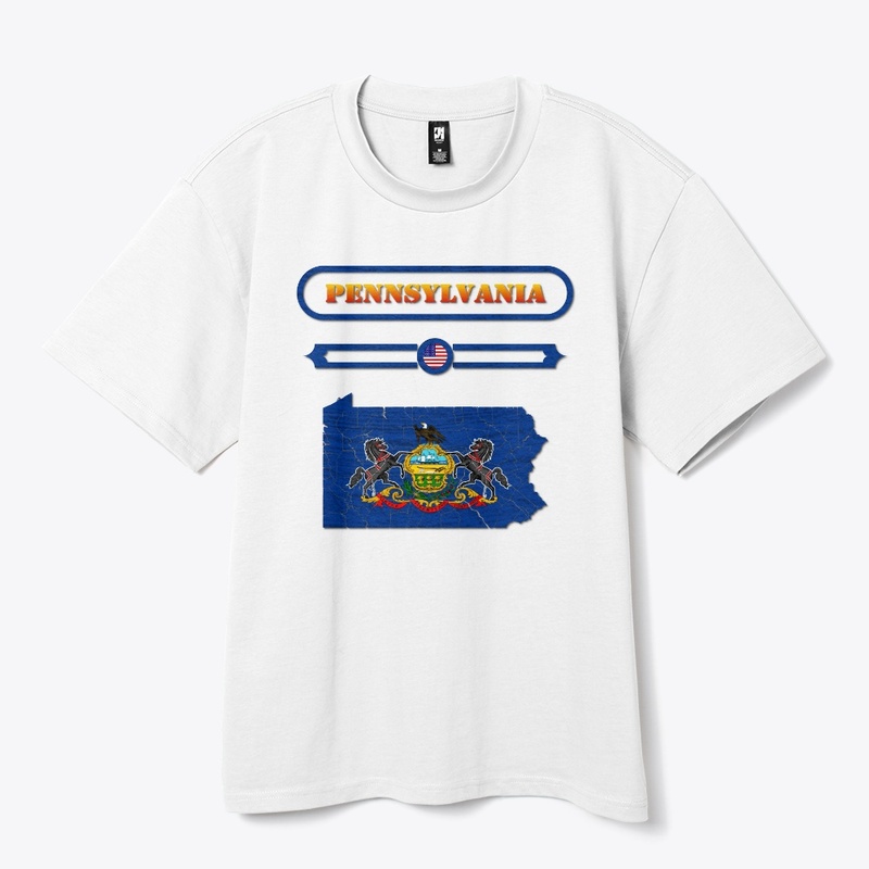 PENNSYLVANIA MAP, USA. SAMER BRASIL