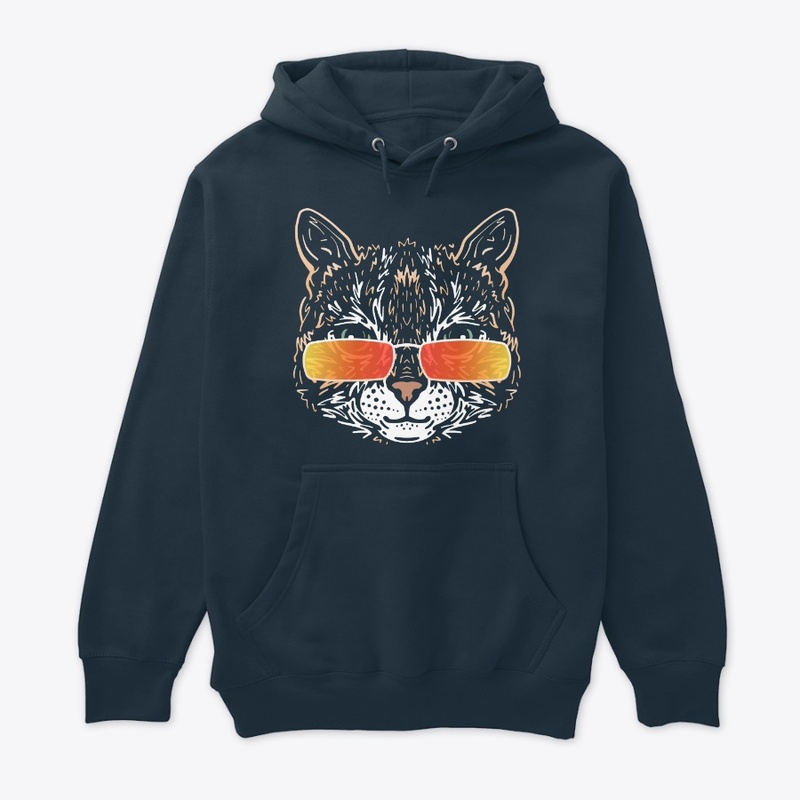 Cute Cat in Sunglasses (Colored+sg07)