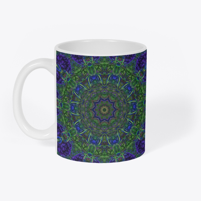 Blue Green Ribbon Kaleidoscope