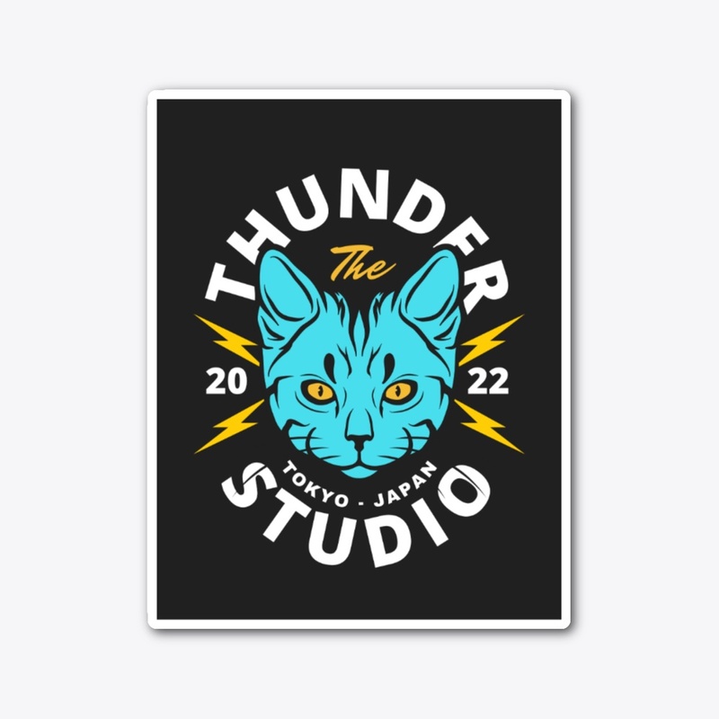 Thunder studios die cut sticker