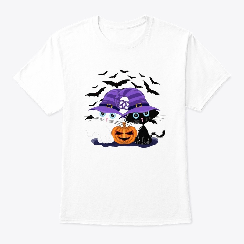 halloween cat pumpkin bat