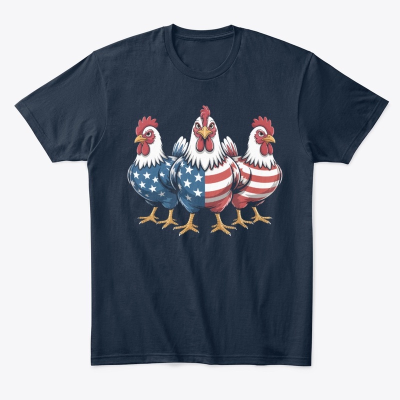 Patriotic Rooster USA 4th July Farmer 