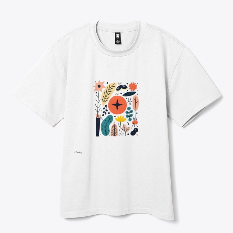 Artistic, modern graphic T-shirt design