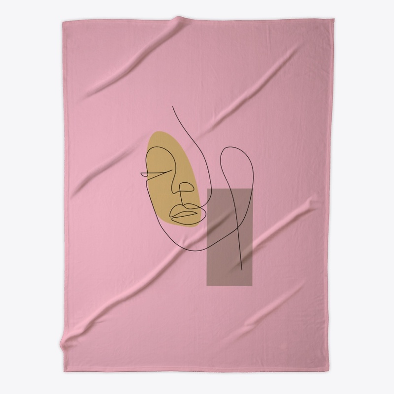 Abstract Woman Face Line Art T-Shirt,