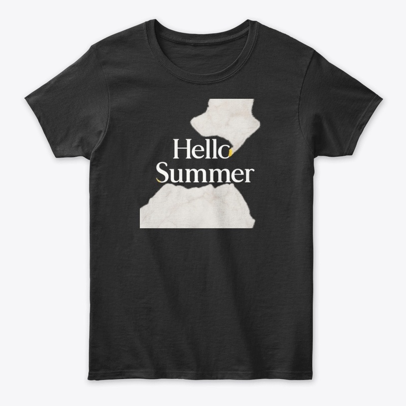 Elegant Marble "Hello Summer" Typography