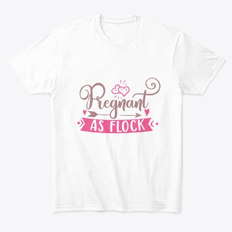 Pregnant As Flock Funny Flamingo T-Shirt