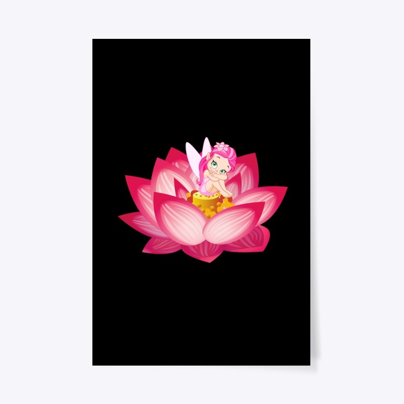 Cute Fairy Water Lily Design