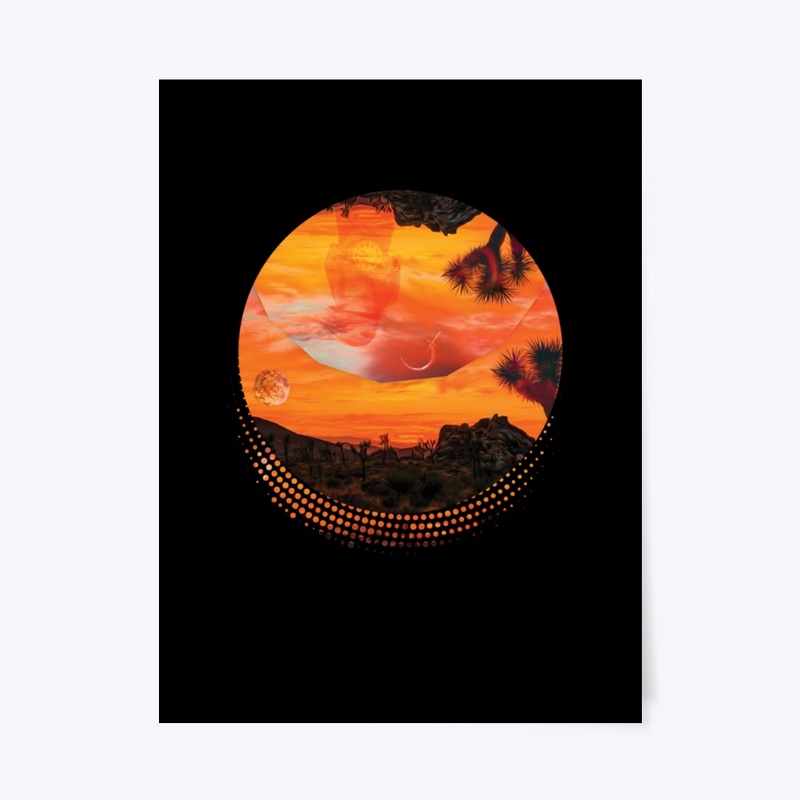 Sunset in the desert 	