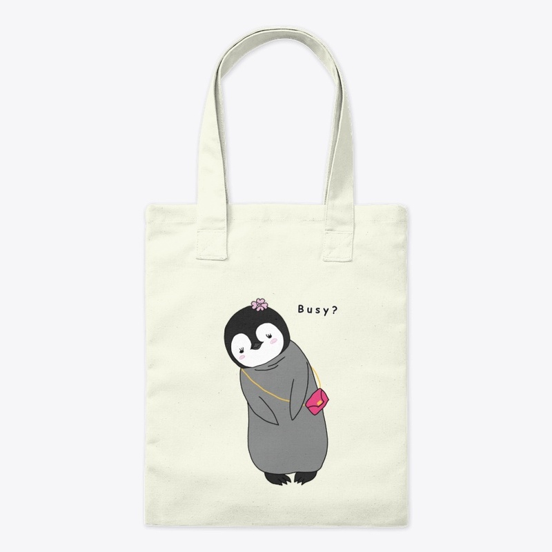 Busy? - Cute Baby Penguin Design