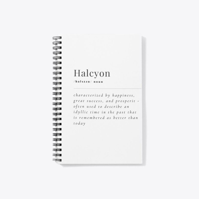 Word definition Halcyon white