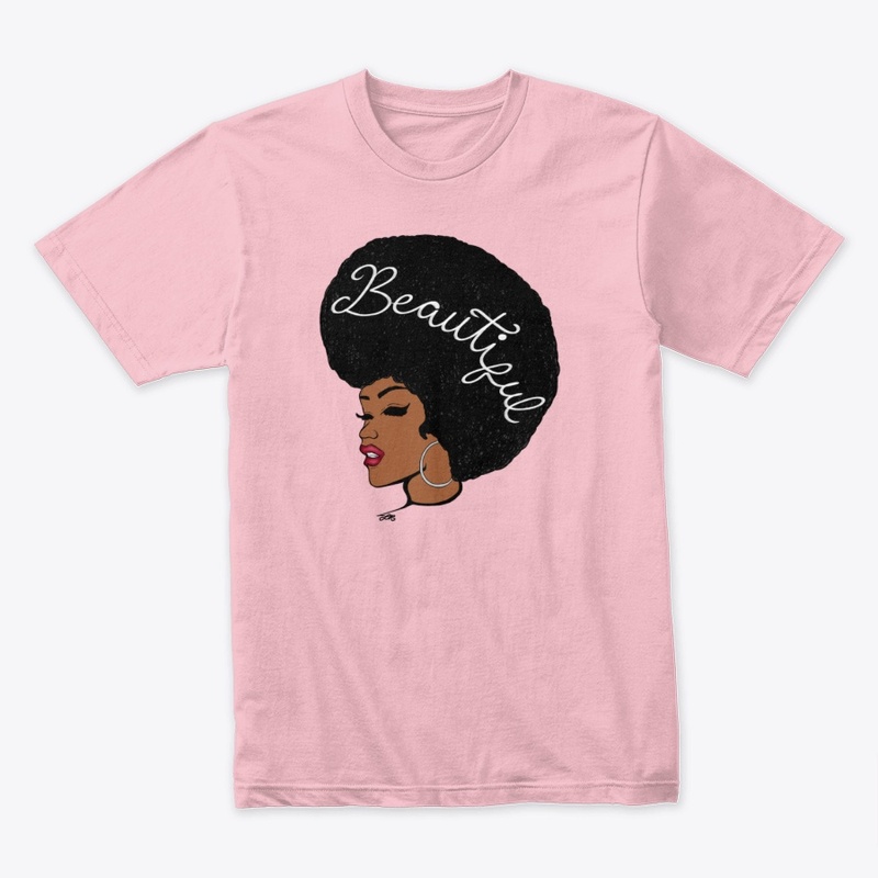 Beautiful black woman drawn by L Raya