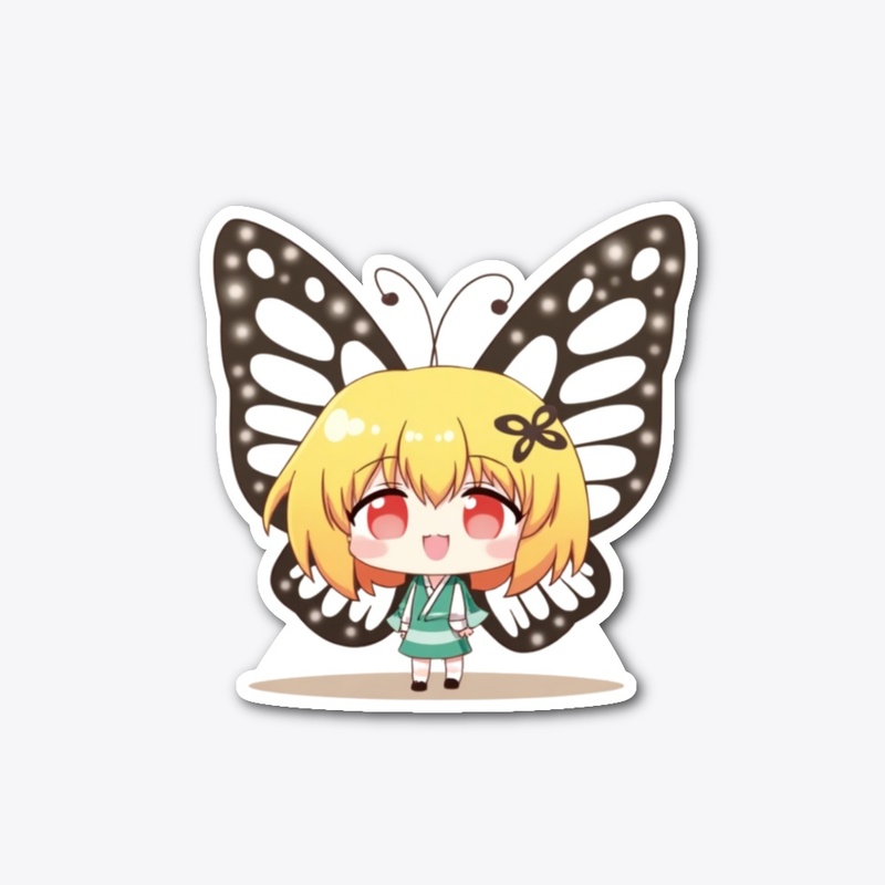 Magical Chibi Butterfly Girl Sticker
