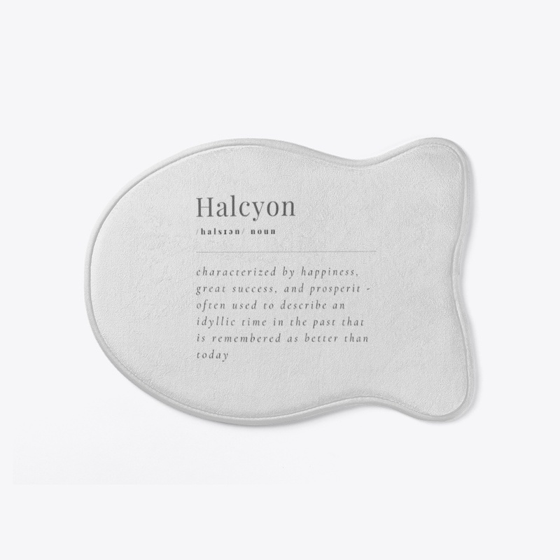 Word definition Halcyon white