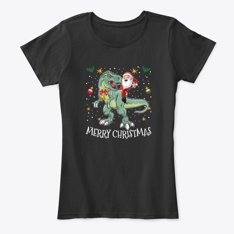 Santa Riding T Rex Christmas S A Dinosau