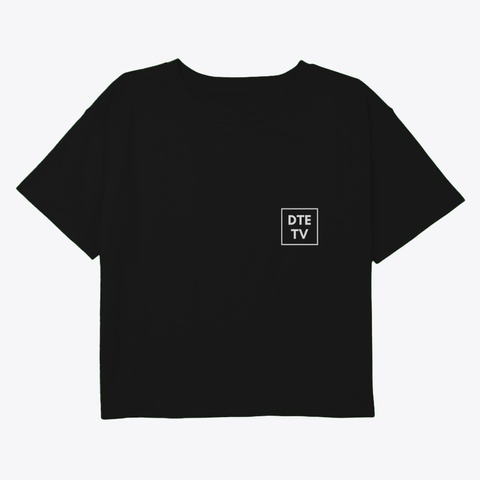 Dte Tv Black T-Shirt Front