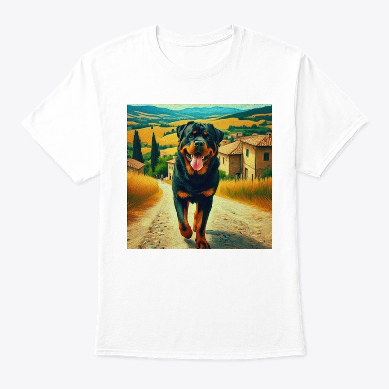 Rottweiler in a summer day
