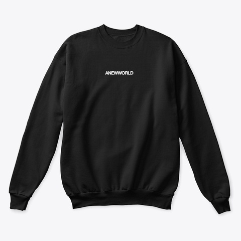 Anewworld Blank T Shirt Black Kaos Front