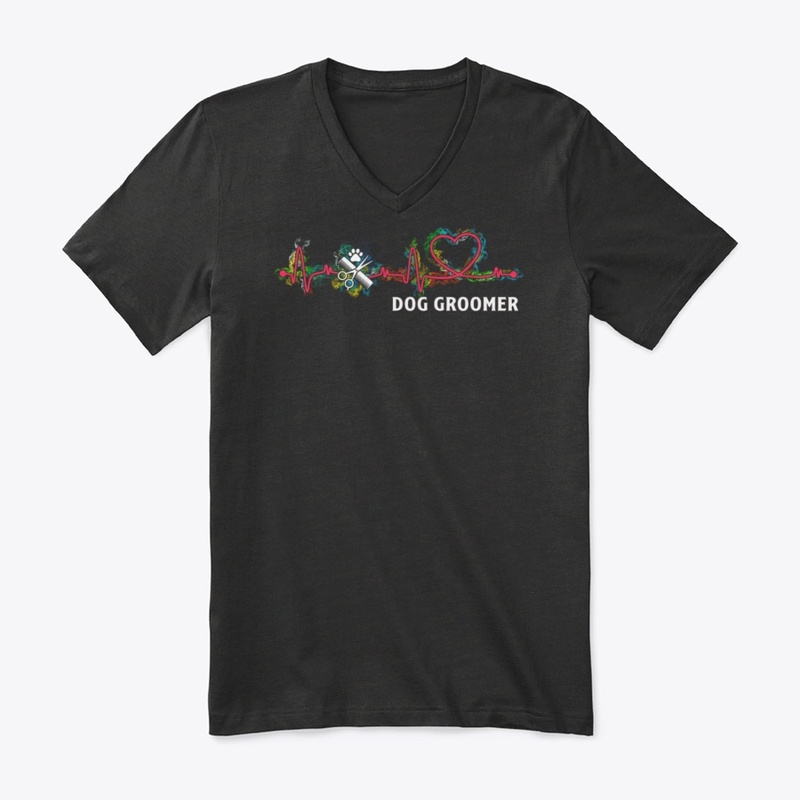 Awesome Dog Groomer Flame Heartbeat