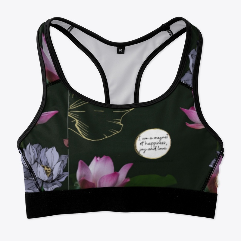You are Peace Lotus Art Sports Bra
