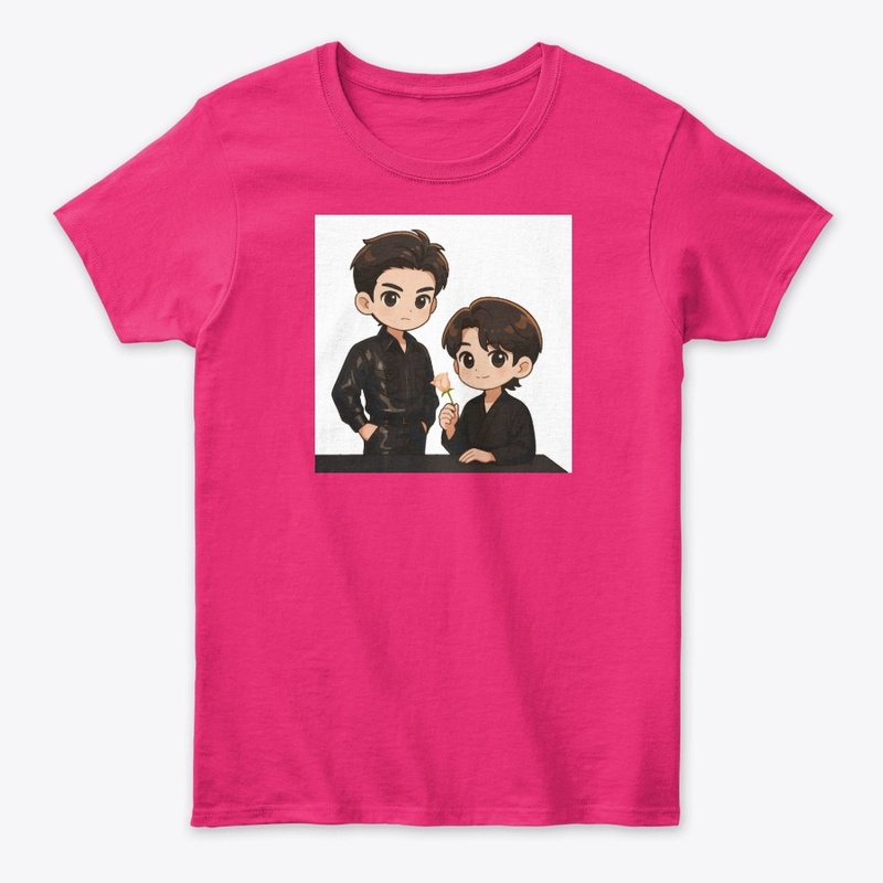 BJYX Chibi Duo | Black Outfit & Rose