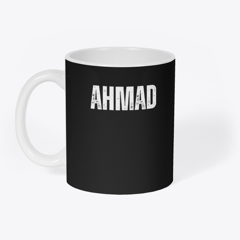 Personalized Name "Ahmad" Vintage Style