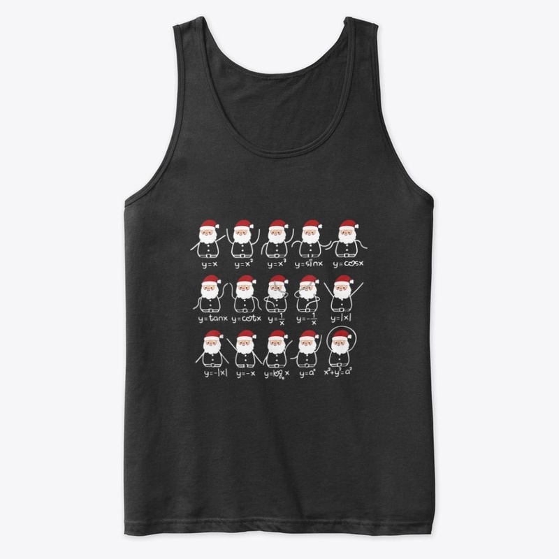 Math Teacher Christmas Santa Hat Shirt