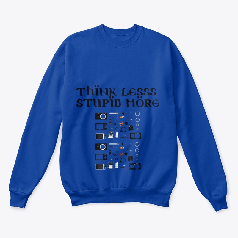 Think less Stupid more cameraman t-shirt
