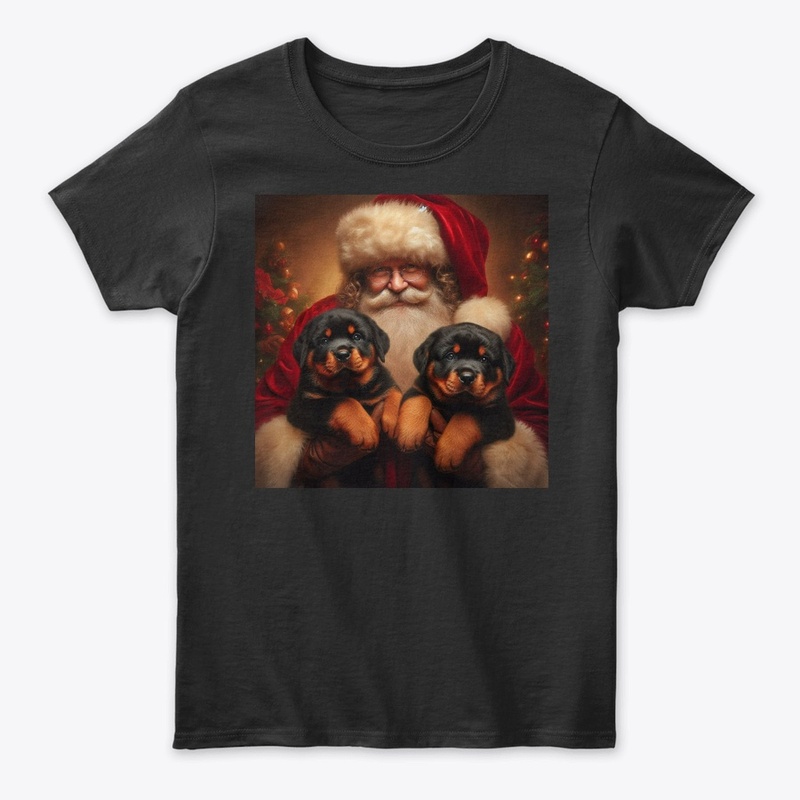 Santa with Rottweilers