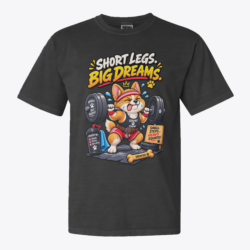 Short Legs Big Dreams Funny Corgi Gym