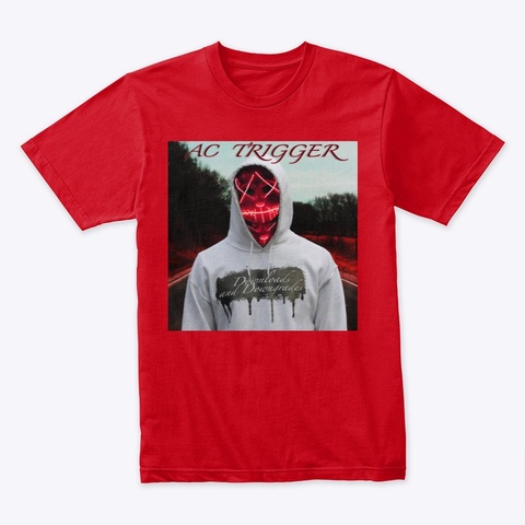 Ac Trigger "Downloads And Downgrades" Red T-Shirt Front