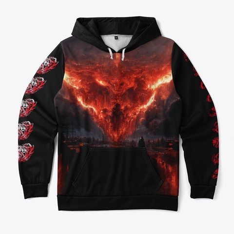 Demon Death Hoodie Black T-Shirt Front