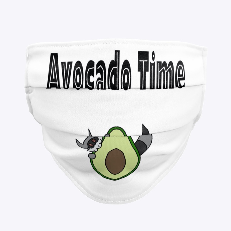 Raccoon Avocado Time