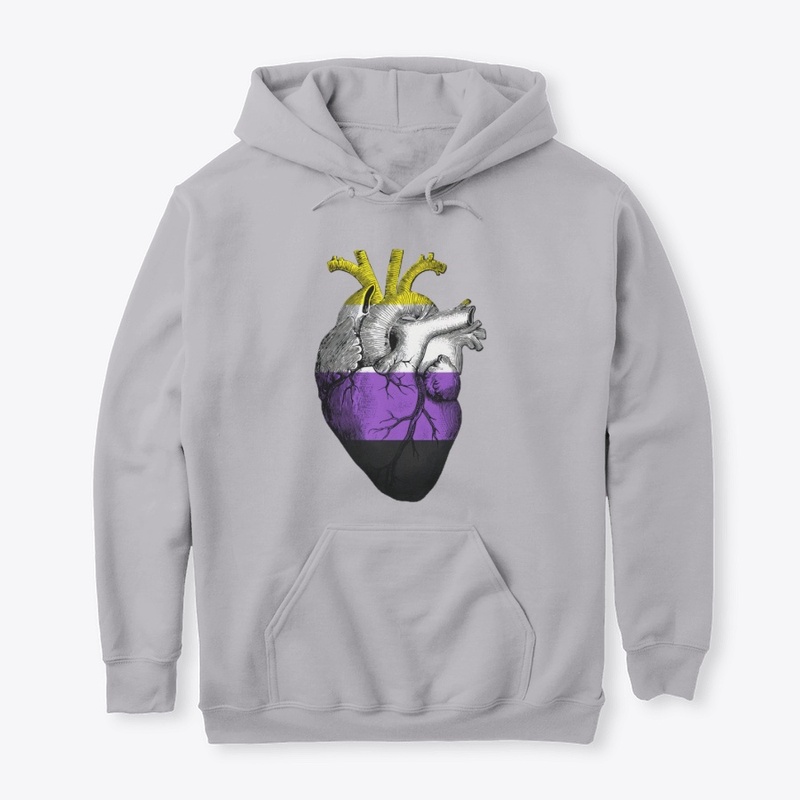 Non-Binary Pride Anatomical Heart