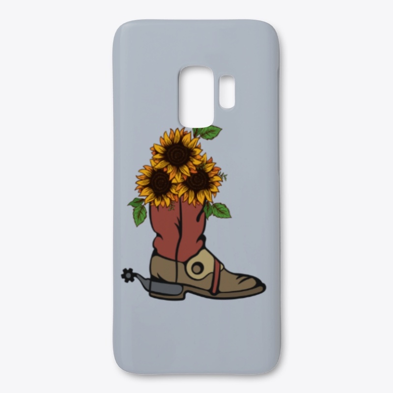 Boots With Sunflowers