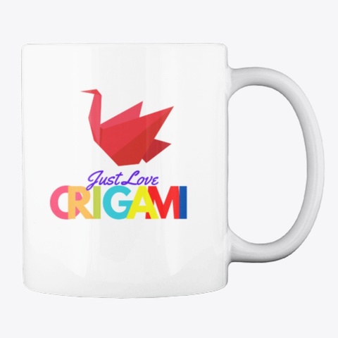 Just Love Origami White T-Shirt Back