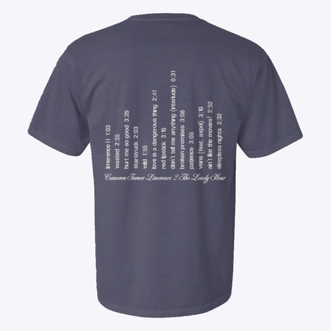 Tracklist Tee  Navy T-Shirt Back