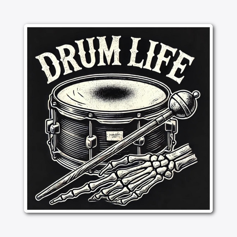 Drum Life skull and snare drum 