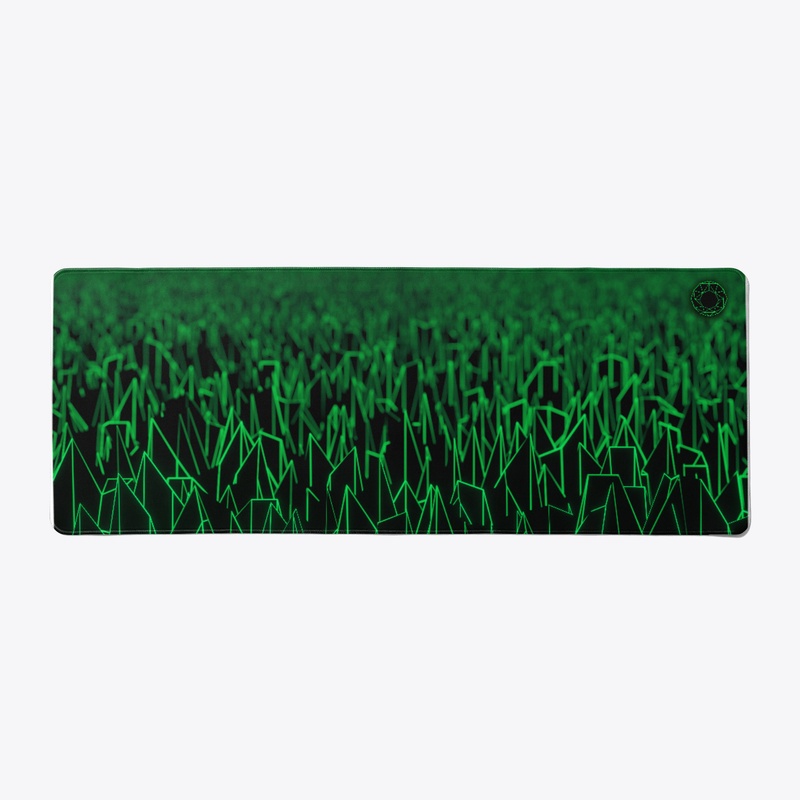 Green Spiky Vaporwave Field Full