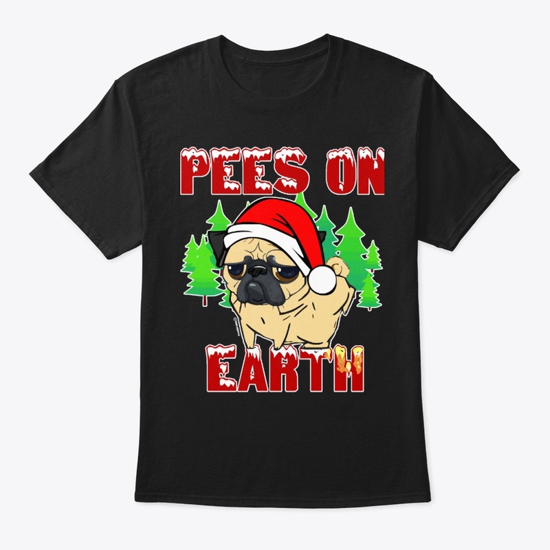 Pees on Earth Pug Fitted Scoop T-Shirt