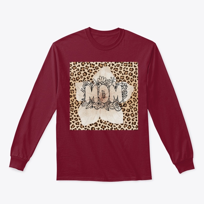 Mom with Cheetah Print & floral pattern